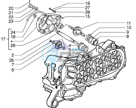 Rear wheel shaft