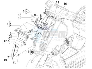 S 150 4T drawing Head lights - Turn signal lamps