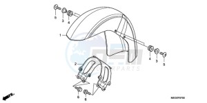 VT750CA9 KO / MK ST drawing FRONT FENDER