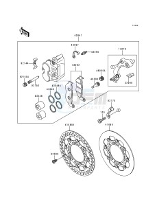 KX 250 K [KX250] (K3) [KX250] drawing FRONT BRAKE