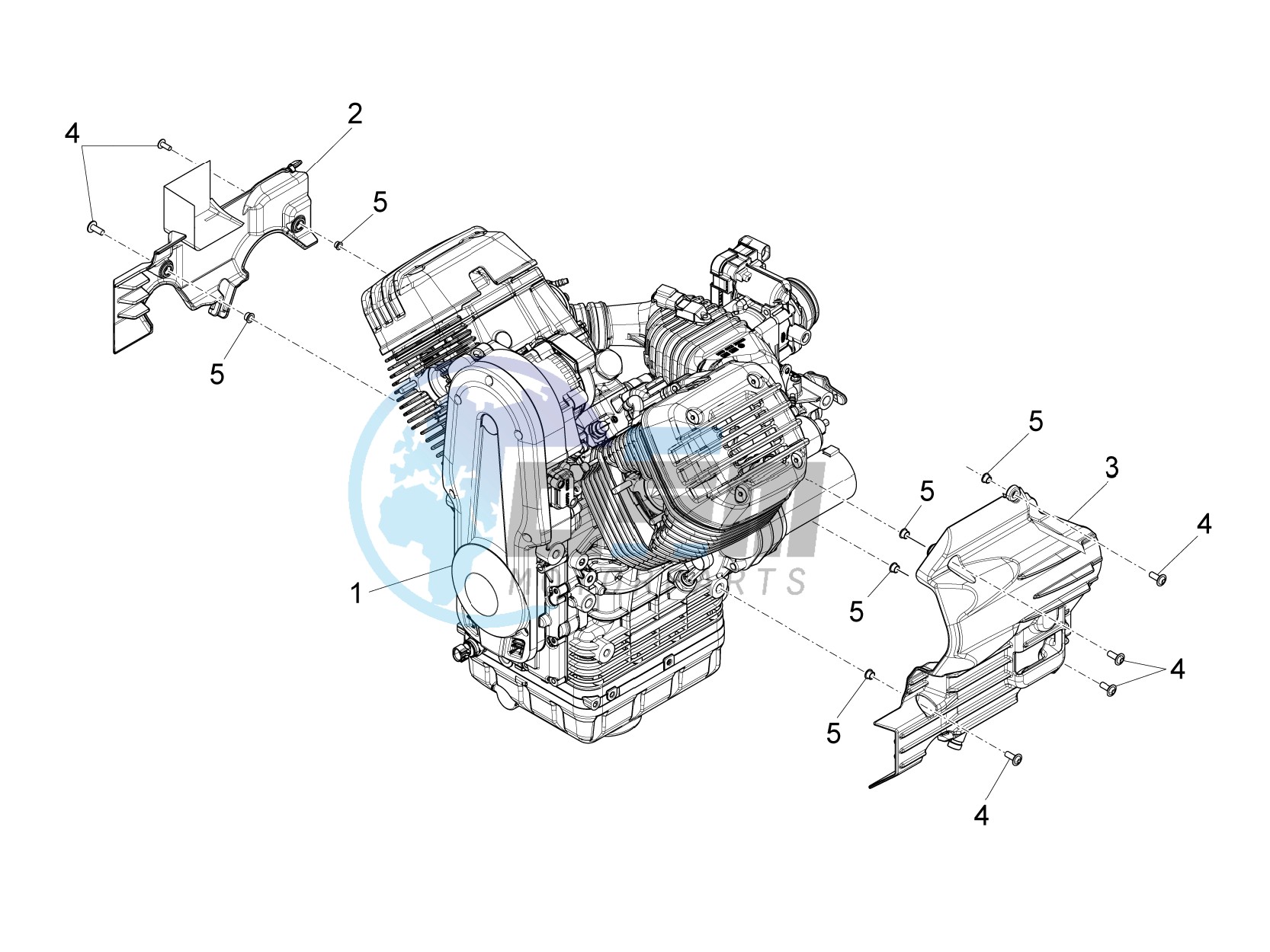 Engine-Completing part-Lever