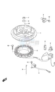 DF 25A drawing Magneto Manual Starter