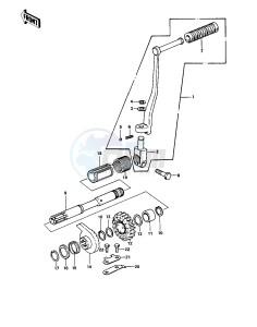 KZ 900 A (A4-A5) drawing KICKSTARTER MECHANISM