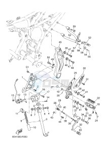 MTM690 XSR700 (B347 B347 B347 B347) drawing STAND & FOOTREST