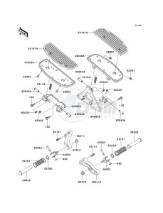 VN 1500 T [VULCAN 1500 CLASSIC] (6F) T6F drawing FOOTRESTS