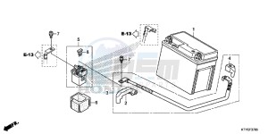 CBR125RTF CBR125RT UK - (E) drawing BATTERY