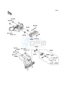 NINJA_ZX-10R ZX1000JEF FR XX (EU ME A(FRICA) drawing Taillight(s)