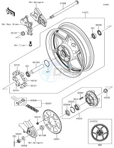 VERSYS 650 ABS KLE650FHFA XX (EU ME A(FRICA) drawing Rear Hub