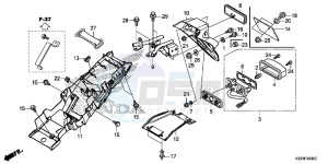 CBR250RAF CBR250RA Europe Direct - (ED) drawing REAR FENDER