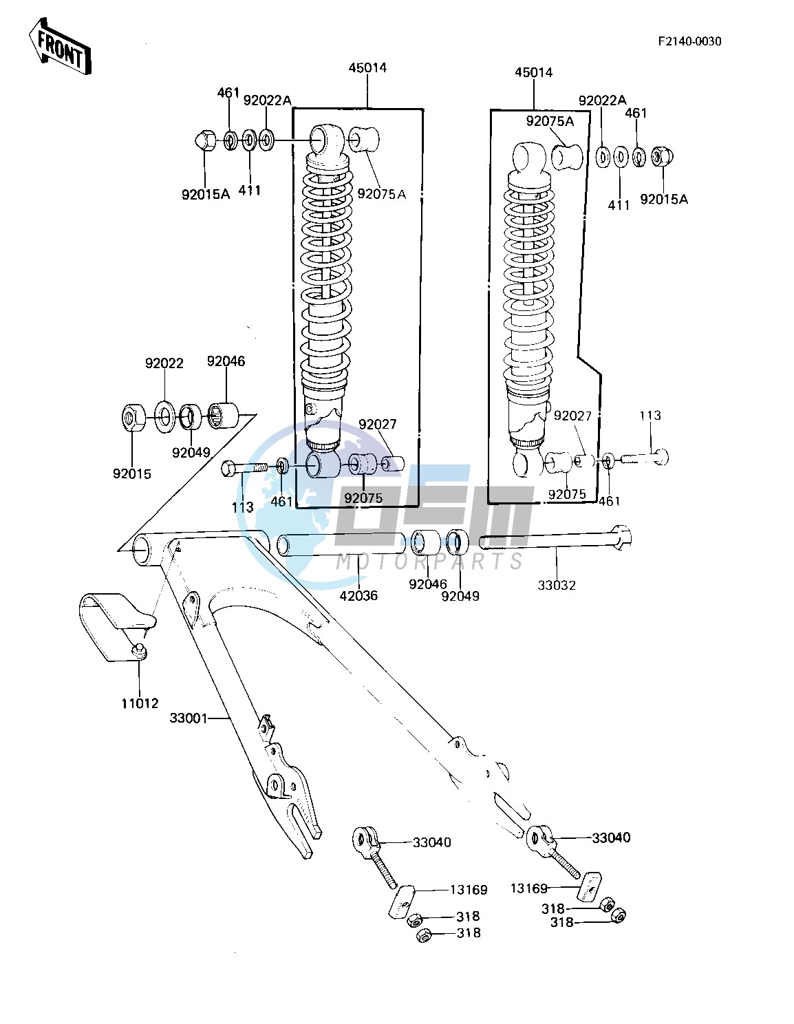 SWING ARM_SHOCK ABSORBERS -- KZ305-A1- -