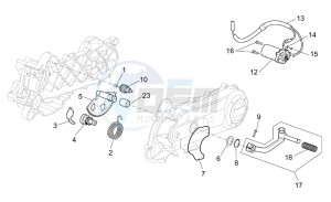 Scarabeo 50 4t 2v e2 drawing Kick-start gear - starter motor