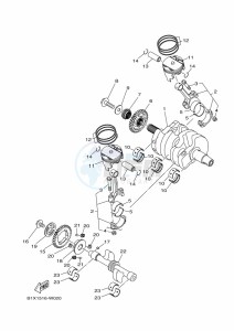 YZF320-A YZF-R3 (B2X8) drawing CRANKSHAFT & PISTON