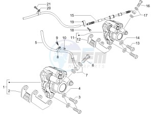 Runner 125 VX 4t SC drawing Brakes hose  - Calipers