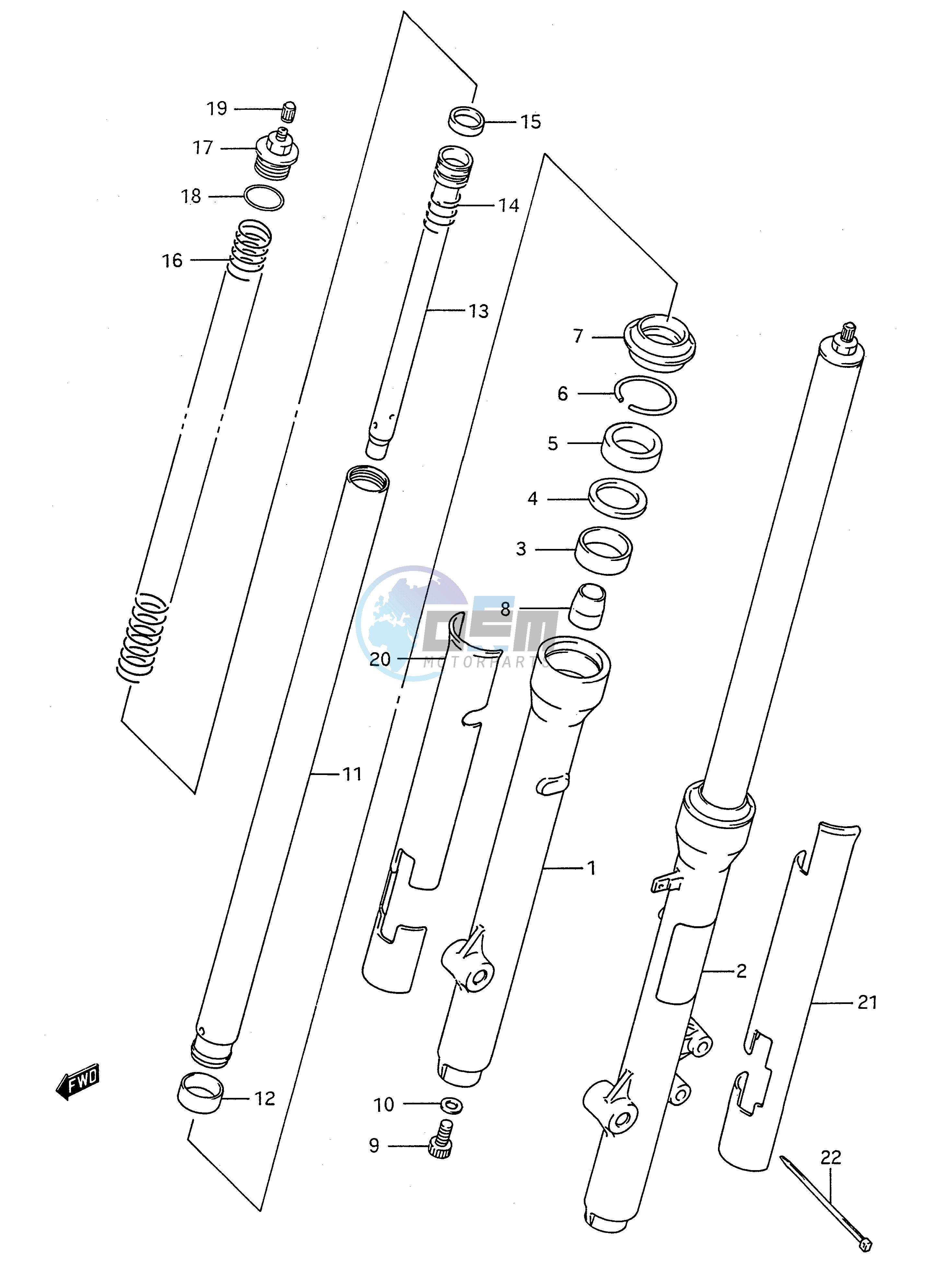 FRONT FORK (MODEL L M N P R)