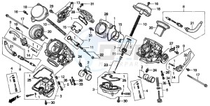 XRV750 AFRICA TWIN drawing CARBURETOR (COMPONENT PARTS)