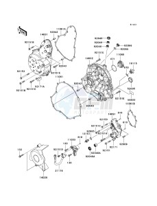 KLE 650 A [VERSYS EUROPEAN] (A7F-A8F) A7F drawing ENGINE COVER-- S- -