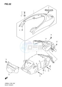 VZ800 drawing REAR FENDER L4