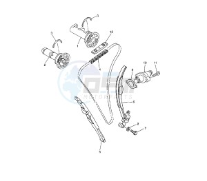 YZ F 250 drawing CAMSHAFT AND TIMING CHAIN