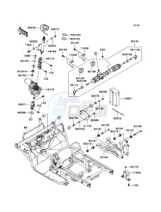 MULE 3010 DIESEL 4x4 KAF950D8F EU drawing Frame