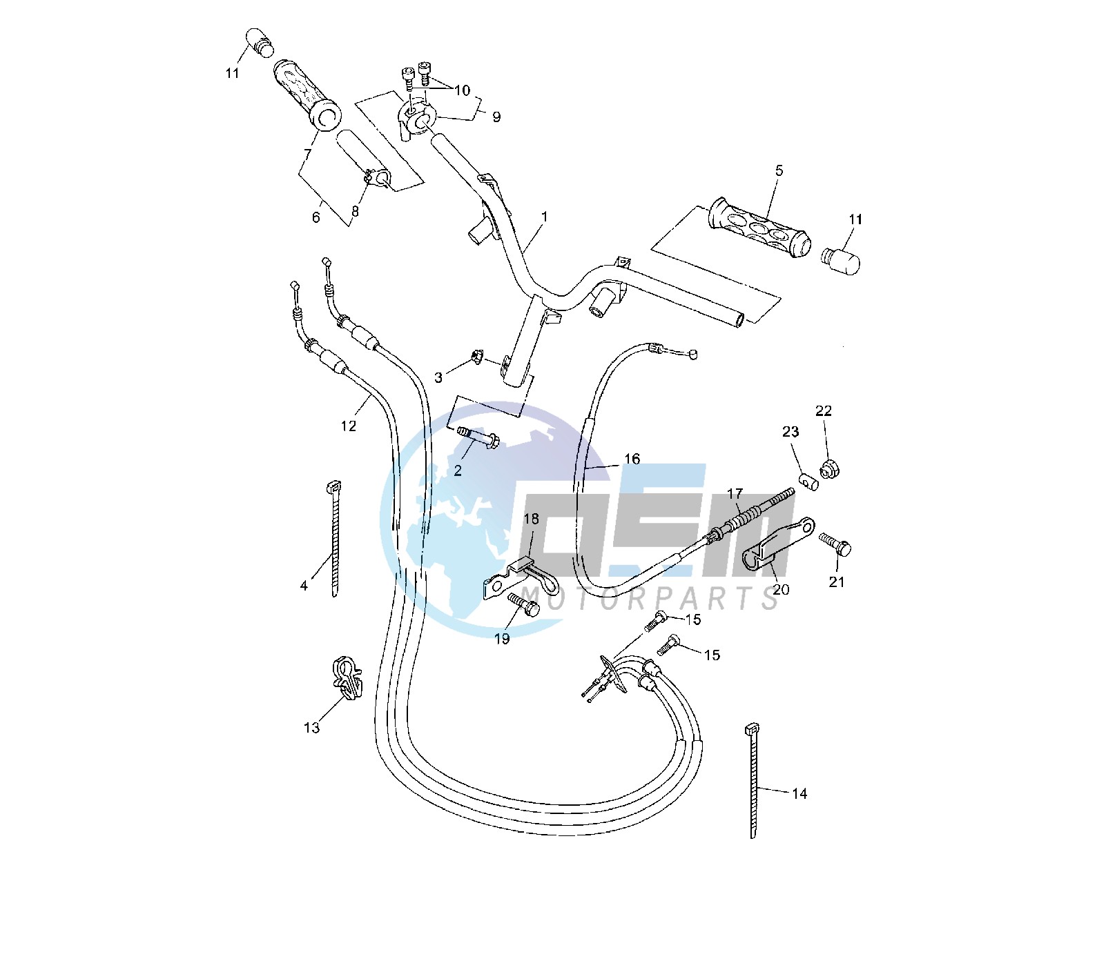 STEERING HANDLE AND CABLE