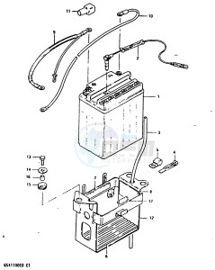 GSX1100 (Z-D) drawing BATTERY