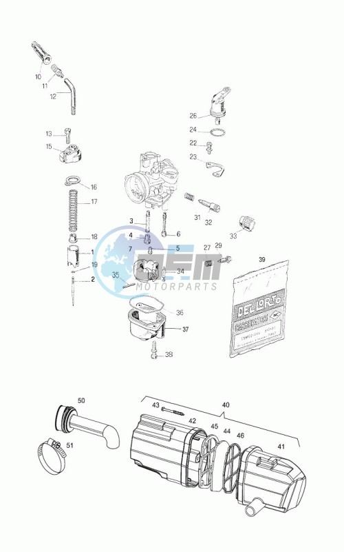 Carburator-intake silencer