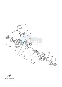 YZ125 (1SRT) drawing CRANKSHAFT & PISTON