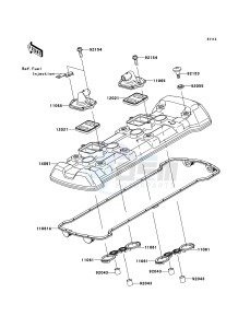 Z1000_ABS ZR1000ECF FR XX (EU ME A(FRICA) drawing Cylinder Head Cover