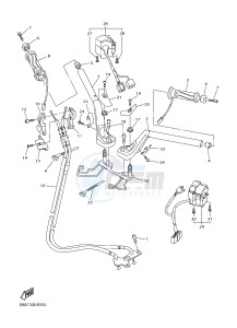 FJR1300A FJR1300-A FJR1300A ABS (B881) drawing STEERING HANDLE & CABLE