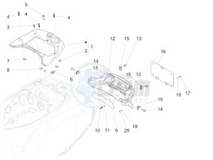 LXV 150 (NAFTA) drawing Rear cover - Splash guard