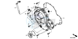 CB500FAF CB500F UK - (E) drawing RIGHT CRANKCASE COVER