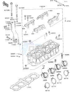 ZX 750 H [NINJA ZX-7] (H2) [NINJA ZX-7] drawing CYLINDER HEAD