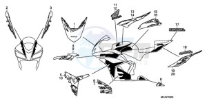 CBR600RRA Europe Direct - (ED / 2ED) drawing MARK/STRIPE (10)