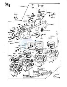 KZ 650 H[CSR] (H1-H2) [CSR] drawing CARBURETOR ASSY -- KZ650-H1- -