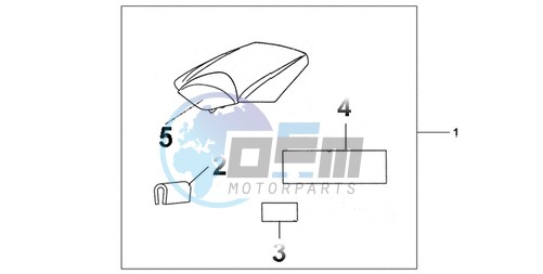 REAR SEAT COWL ACHILLES BLACK METALLIC