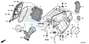 CRF250MF CRF250M UK - (E) drawing AIR CLEANER