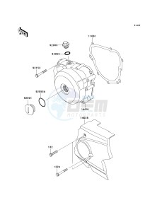 BR 125 B [WIND 125] (B2) B2 drawing LEFT ENGINE COVER-- S- -