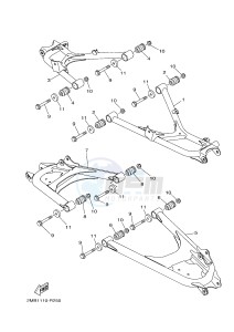 YXE700E YXE70WPHG WOLVERINE EPS CAMO (2MB9) drawing REAR ARM