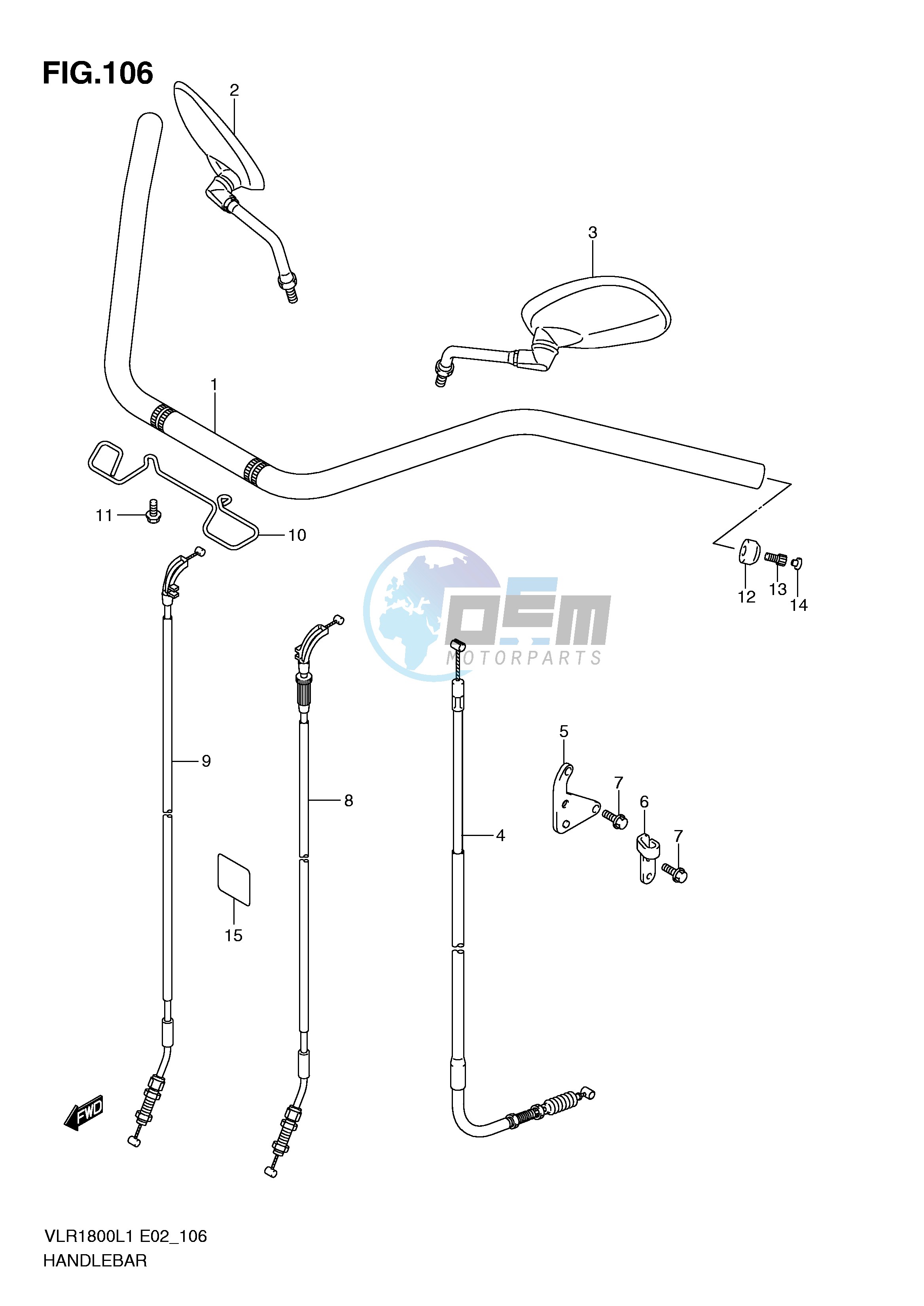 HANDLEBAR (VLR1800TL1 E2)