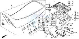 XRV750 AFRICA TWIN drawing SEAT (1)