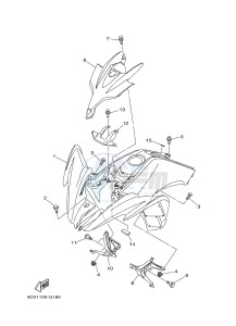 YFM250R YFM25RD RAPTOR 250 (1BTN 1BTP 1BTR) drawing FRONT FENDER