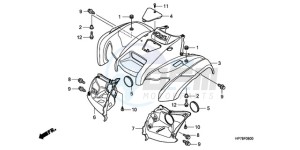 TRX420FA9 Australia - (U) drawing FRONT FENDER