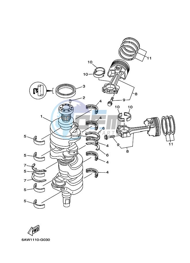 CRANKSHAFT--PISTON