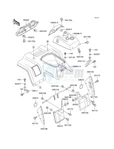 KLF 250 A [BAYOU 250] (A1-A3) [BAYOU 250] drawing FRONT FENDER-- S- -