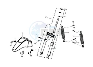 HD 125 EVO drawing FRONT FORK / REAR SUSPENSION