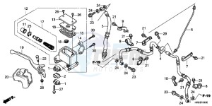 TRX500FPMD TRX500FPM Australia - (U) drawing FRONT BRAKE MASTER CYLINDER