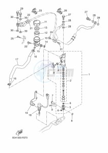 XSR700 MTM690-U (BLH1) drawing REAR MASTER CYLINDER