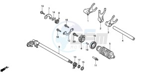 VTX1800C1 drawing GEARSHIFT DRUM