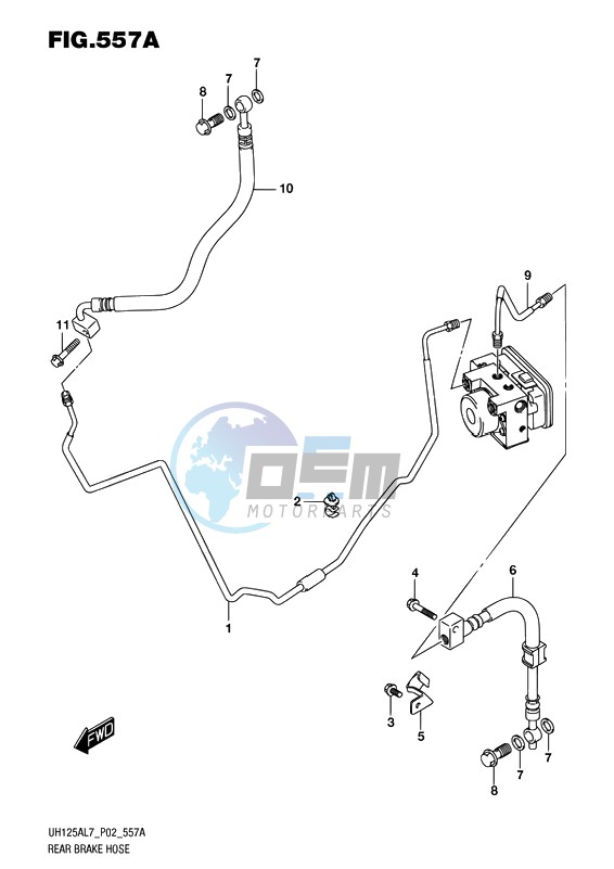 REAR BRAKE HOSE