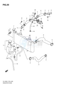 DL1000 (E24) V-Strom drawing RADIATOR HOSE